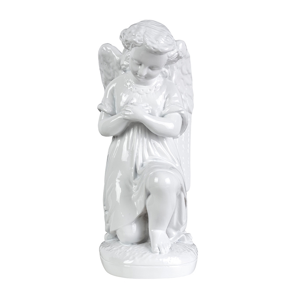 Angel praying 25cm (right oriented) - Marble powder